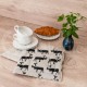 Printed half linen tray for hot pot "Moose"